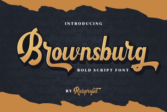 Brownsburg Font: A Bold Retro Script for Campaign Headlines