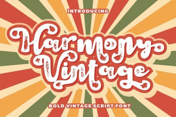 Harmony Vintage: A Bold Vintage Script Font for Real Branding
