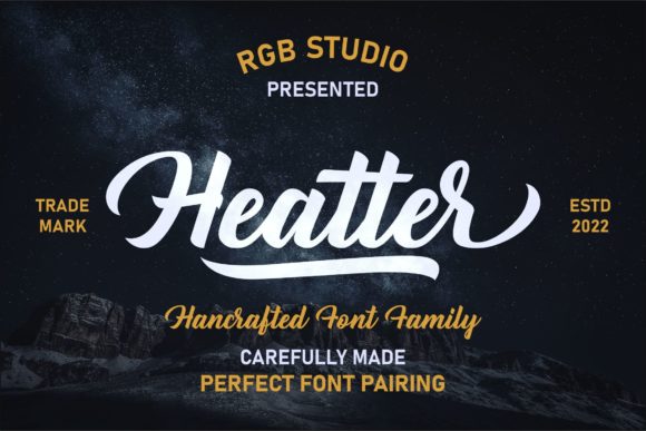 Heatter: A Retro Script Font for Editorial Charm