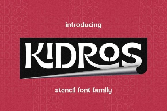 Kidros: A Retro Stencil Sans Serif for Bold Digital Identity