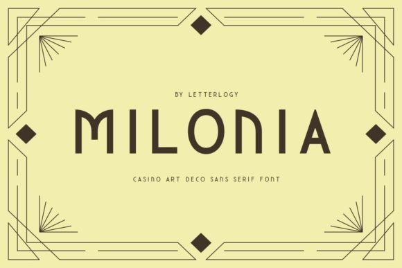 Milonia: A Sleek Art Deco Sans Serif for Distinctive Branding