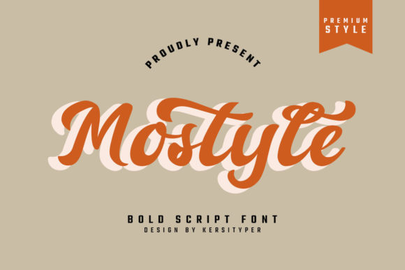 Mostyle Script Font: Vintage Charm for Handmade Labels & Printables