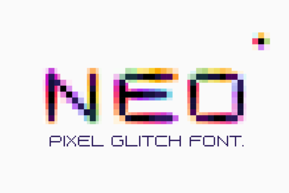 Neo Pixel: A Glitchy, Colorful Display Font for Standout Branding