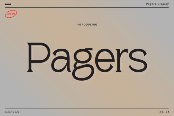 Pagers: A Stylish Serif Font for Thoughtful Branding
