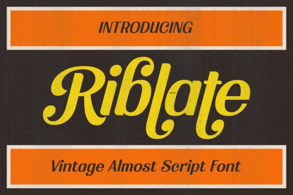 Riblate: A Retro Pop Display Font for Digital Branding