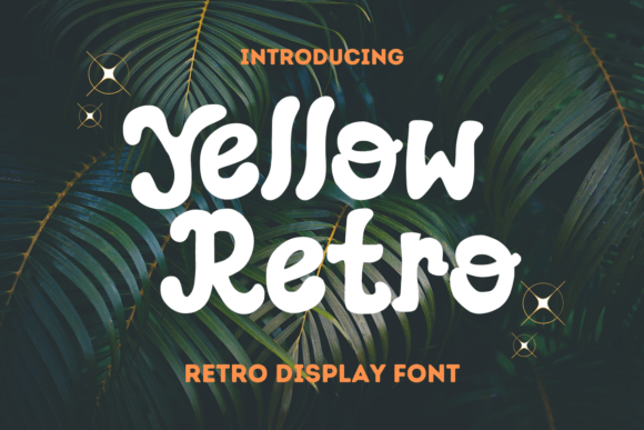 Yellow Retro Font: Nostalgic Charm for Handmade Labels & Printables